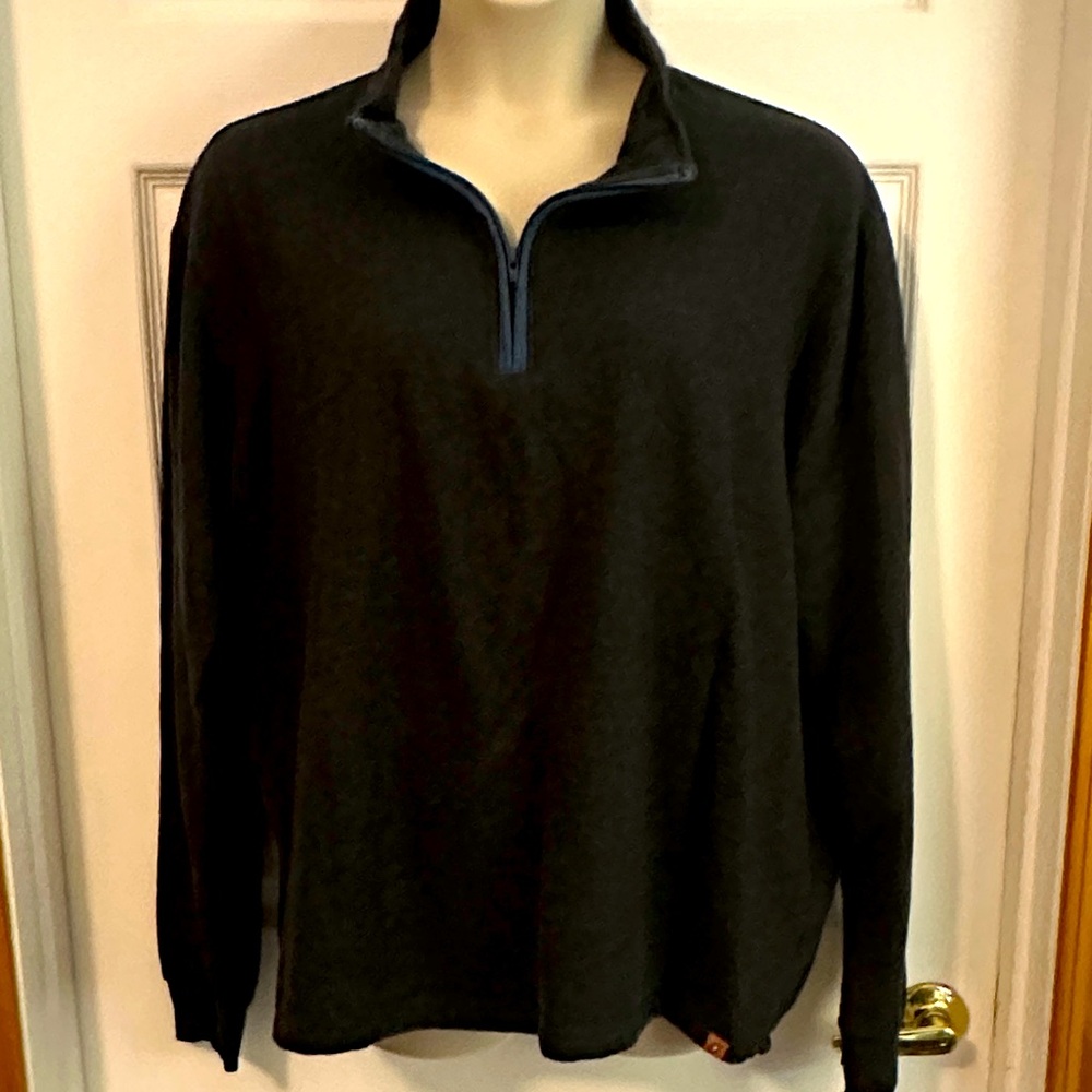Men's Black Quarter-Zip Sweater